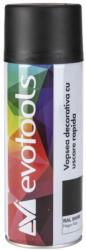 Evotools Spray Vopsea, RAL 9005 Negru Mat, Uscare Rapida, 400ml (683446)