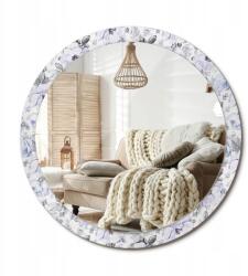  Függő tükör, 100cm, Kék rózsák, üveg keret, nyomott minta (010090550130300010869)