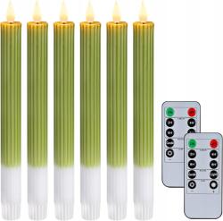 Homemory Led gyertyák kanóc időzítő távirányító elemes 24 x 2, 2 cm 6 db Zie (QNTB)