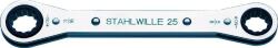 STAHLWILLE 41563234 25AN 1/2 X 9/16 RATSCHENRINGSCHLUESSEL Kettős kilincses csavarkulcs készlet Kulcsszélesség (coll) 1/2 - 9/16 (41563234) (41563234)