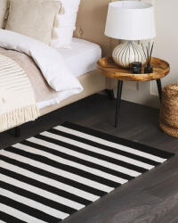 MAXISHOP Italia Collection Covor de exterior TAVAS Negru Alb 80 x 150 cm (472236) Covor