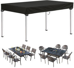  Husa mobila gradina 200x100x15 cm, Impermeabila, Oxford 420D, anti-UV, rezistenta la ploi, zapada si praf, neagra