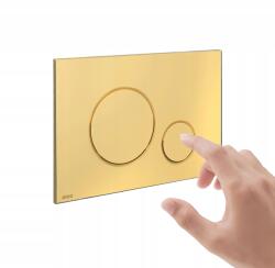 Alcaplast Wc öblítő gomb arany fényes Alcaplast Delfin lapos Thin profil (M675)