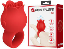 Pretty Love Jae rózsa alakú ujjvibrátor - 10 rezgésmód, szilikon