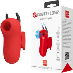 Pretty Love Super Finger Magic Devil ujjvibrátor - piros