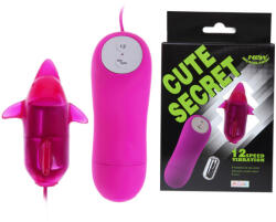 BAILE Cute Secret - Mini csiklóizgató vibrátor delfines fejjel (12 rezgésmód)