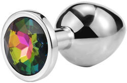 Erotikusjatek. hu Anális dugó ezüst színű, kúpos, nagy - színes ékszerrel