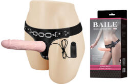 LyBaile Jessice - Felcsatolható vibráló dildó állítható hámmal (19 cm)