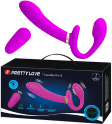 Pretty Love Thunderbird strapless strap-on távirányítható kétvégű vibrátor