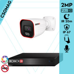 Provision-ISR 1 cső kamerás analóg megfigyelőrendszer 2MP színes éjjellátó biztonsági kamera 20m fehérfény (SH4100A5N2L-PRBSV320AR36-KOMPAKT-1)