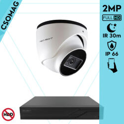 Techson 1 dome kamerás analóg megfigyelőrendszer 2MP HD dóm biztonsági kamera, 2.8 mm fix objektívvel (TCRA12S204NS-TCAEB5E002IH28-DOME-1)