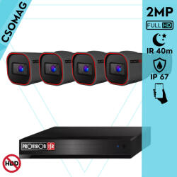 Provision-ISR 4 cső kamerás analóg megfigyelőrendszer 2MP HD Pro biztonsági kamera, variálható fókuszú objektív, 40m éjjellátás (SH4100A5N2L-I4320AVFG-KOMPAKT-4)