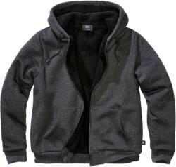 Brandit Hanorac bărbătesc cu căptușeală călduroasă Sweatjacket Teddylining, negru melange