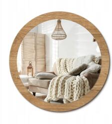  Modern Loft függő tükör nyomott mintával Nagy fi 90 cm Fa textúra (010090550120300053725)