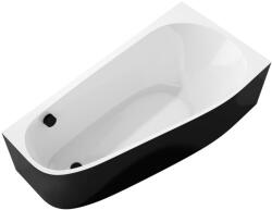 SAPHO Polysan Projekta R Monolith 156x77x60 cm right black/white (21111MB)