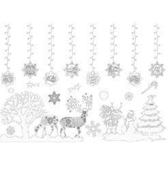  Karácsonyi Ablakmatrica kép Karácsony fehér dekoráció dísz (Świąteczna Naklejka na Okno Boże Narodzenie)