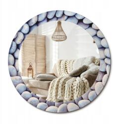  Függő tükör, üveg, nyomott mintás, 70cm, Tengeri kövek kör (010090550100300000283)