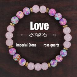  Tiszta, természetes kristály karkötő, szeretetet és energiát hoz, kézzel készített (E777)