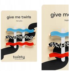  Hajcsat Hullámos márványos kék piros Twisty Szett 3 db-os - allegro - 2 235 Ft