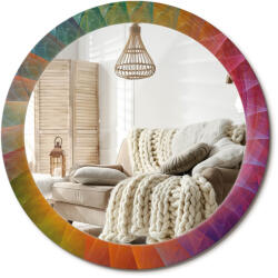  Kerek modern fali tükör üveg nyomtatással fi 80 cm Színpaletta (010090550110300072560)