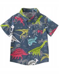 Shein Fiú kockás ing dinoszauruszokkal 150
