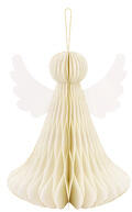 Party Deco Papír dekoráció honeycomb Angyalka, elefántcsont, 24 cm (ZDP1-24-021)