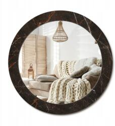  Kerek fali tükör, fi 70cm, barna márvány, üveg keret (010090550100300053835)