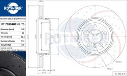 ROTINGER Disc frana ROTINGER GRAPHITE DRILLED & SLOTTED PLUS RT 71004HP-GL T5 (RT 71004HP-GL T5)