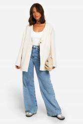 Boohoo Bézs Blazer, hosszú ujjú, gombos, Size 34, poliészter