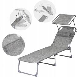 SONGMICS Fém napozóágy szürke Songmics R730 (GCB19T)