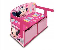 Arditex Gyerek fa bútor 3 az 1-ben Minnie Egér (Pad, Játékdoboz, Asztal), (Arditex)