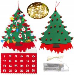 Luxma Filc karácsonyfa adventi naptár fali szőnyeg gyerekeknek (E3M)