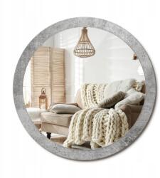  Stílusos kerek fali tükör üveg nyomtatással XXL 100 cm Szürke beton (010090550130300027807)