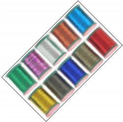 Indiana 10 kapa lameta Fém Cérna Nimfa Streamer Metallic Thread (NAHGARN)