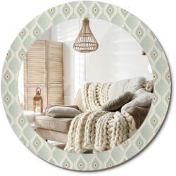  Fali tükör, 70cm, klasszikus vintage minta, üveg, csiszolt élek, fém medálokkal rögzítve (010090550100300072575)