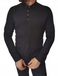  Elegáns Klasszikus Férfi Ing, XXL, fekete, 95% pamut