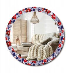  Dekoratív tükör, 90cm, Filodendronok, nyomott mintás, edzett üveg (010090550120300072589)