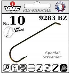 Indiana Mucha Nimfa Streamer Horog VMC Streamer 9283 Bz No. 10 Fly Mouche 10db (I-9283 BZ 10)
