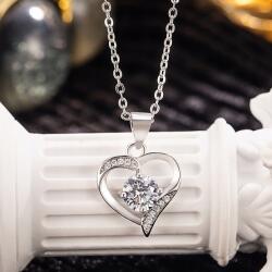  Elegáns szerelmes nyaklánc medál nőknek, Valentin-napi ajándék, fehér