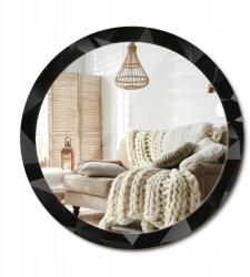  Modern Loft függő tükör nyomott mintával XXL 100 cm Absztrakt fekete (010090550130300054013)