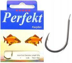 Perfekt 10 X Kötött Ponty Akasztó No. 1 0, 28mm 70cm (HWPK1)