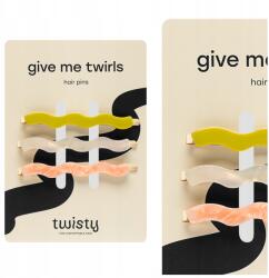  Hajcsat Hullámos gyöngyház zöld rózsaszín Twisty Dekoráció Szett 3 db-os