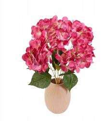 MartineX Mesterséges Hortenzia Csokor 48cm Levéllel Mesterséges Nagykereskedelmi Váza (Hortensja)