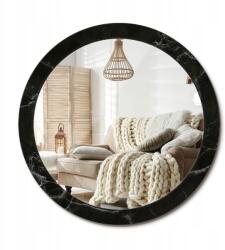  Függő tükör, Márvány kő minta, Nagy fi 90cm, 4mm vastag üveg, fém medálokkal (010090550120300027919)