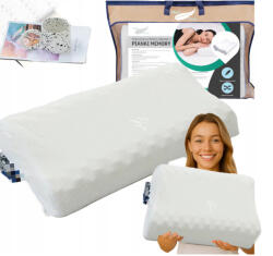  Latex granulátum párna, 50×30cm, hipoallergén, minden alvási pozícióhoz (Poduszka Ortopedyczna Do Spania Na Boku)