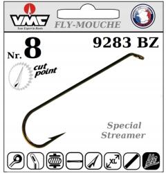 Indiana Mucha Nimfa Streamer Horog VMC Streamer 9283 Bz No. 8 Fly Mouche 10db (I-9283 BZ 8)