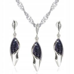 Mennica Bydgoska Ezüst Női Ródiumozott Ékszer Szett 925 Ezüst karácsonyra (biżuteria Dla Kobiety Żony Dziewczyny Mamy)