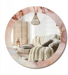  Dekoratív tükör, fi 70cm, Absztrakt folyadék, üveg keret, nyomott mintás (010090550100300072550)