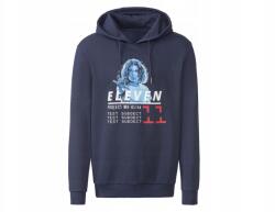  Stranger Things pulóver, Size S, sötétkék, pamut, nyomtatott mintával