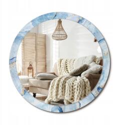  Kék márvány mintás függő tükör, 100cm, üveg keret, dekoratív (010090550130300020891)